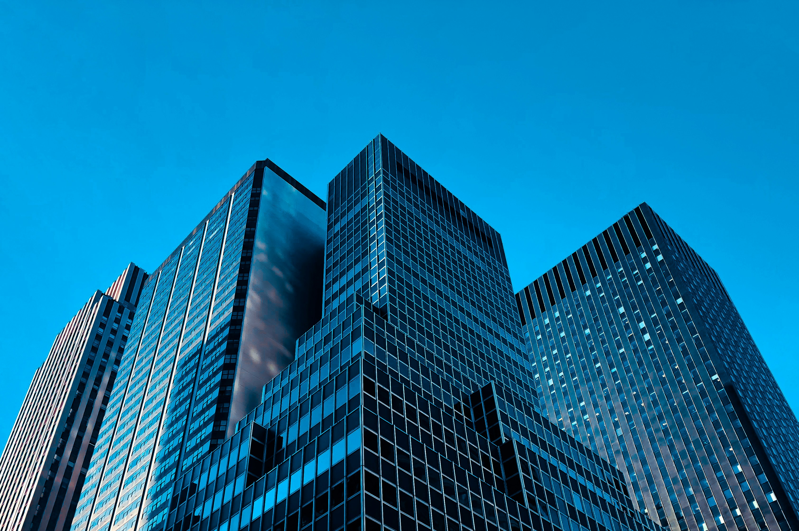 Modern business buildings